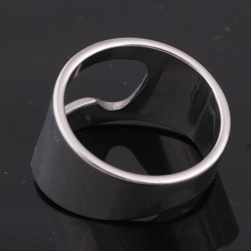 Anillo abridor de botellas, sacacorchos , anillo de dedo de acero inoxidable, abrelatas de cerveza, Gadgets, accesorios de cocina para Bar fresco,
