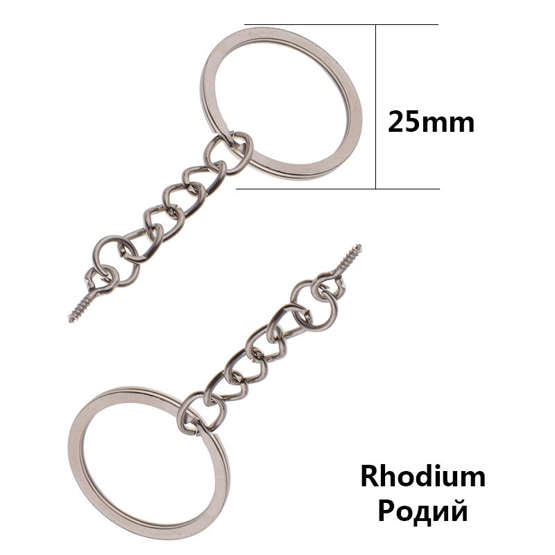10pcs Screw Eye Pin Key Chain Key Ring keychain Bronze Rhodium Gold Color Keyrings Split Rings With Screw Pin Jewelry Making: Pink