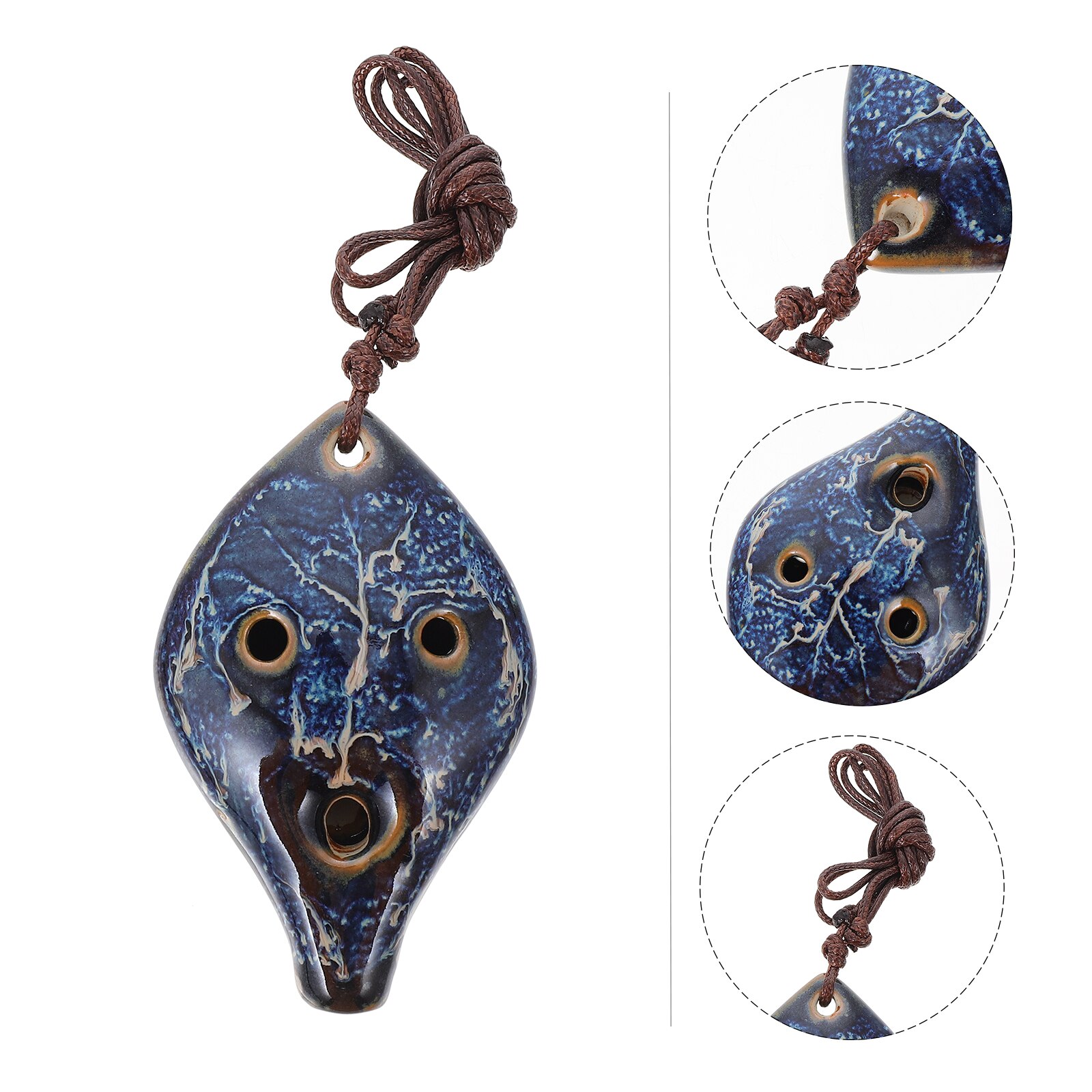 Children Clarinet Instrument Simple Beginner Wind Instrument Leaf Shaped Ocarina for Beginners