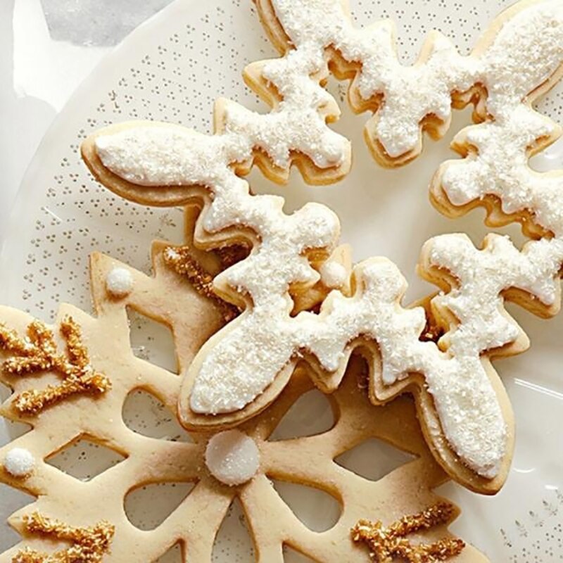 Rostfritt stål snöflinga kakform kex bakverk kakform hem restaurang kök bakning verktyg
