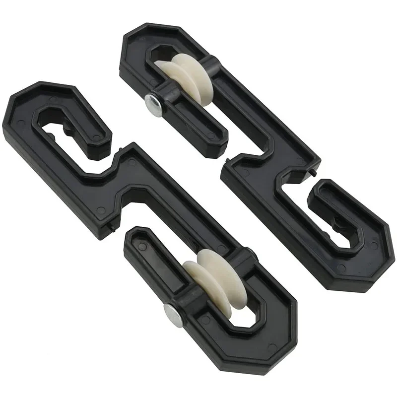 2PCS Plastic Aluminum Clothesline Separator Spreader Pulley S-Shaped Clothes line Splitter for Long Clothesline and Heavy Loads