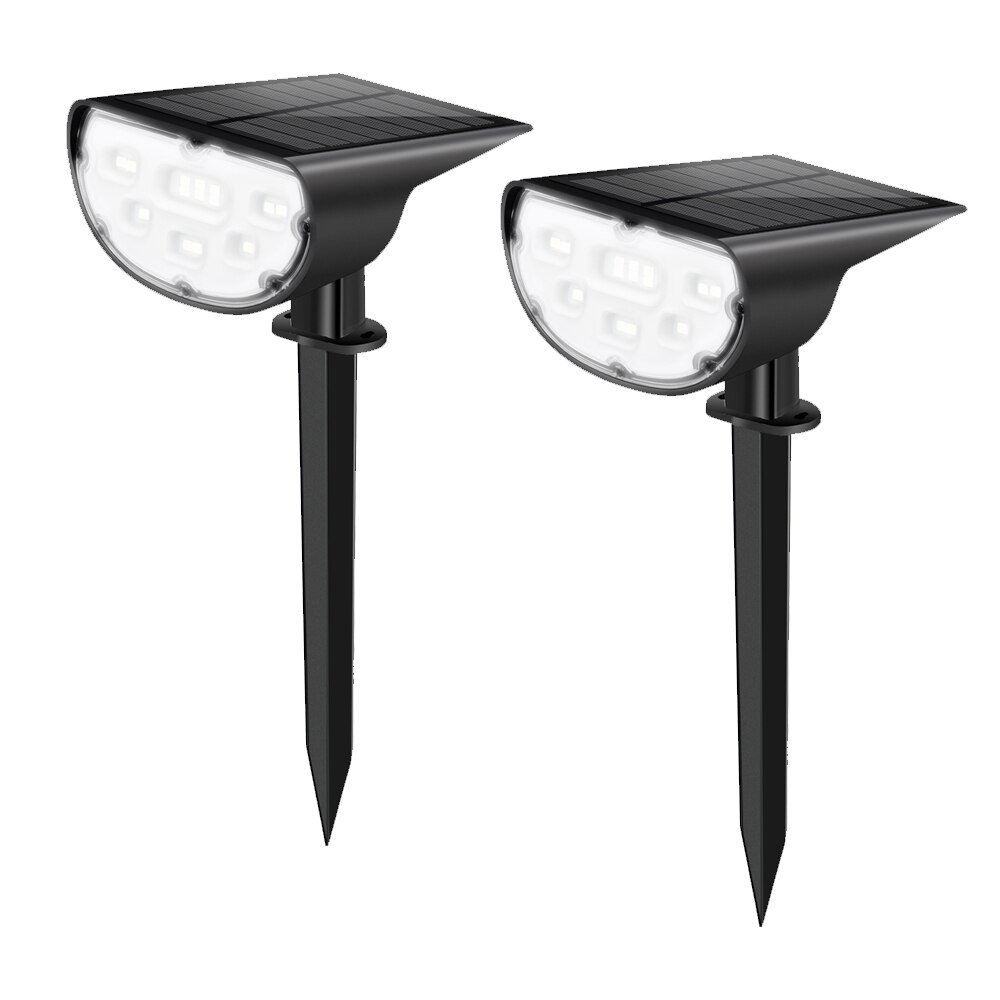 Solar Led Light Outdoor Solar Lamp Waterproof IP67 lampara Solar Landscape Spot Lights Patio Street Garden Decorative Lighting: 2PCS 6000K