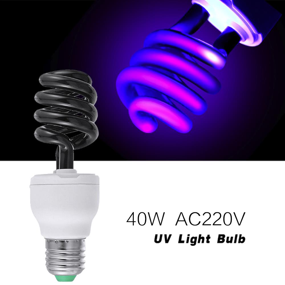 Light Fluorescent E27 Lamp Ultraviolet 40W Bulb UV UV Bulb UV Blacklight Energy Saving Screw AC220V CFL Bright