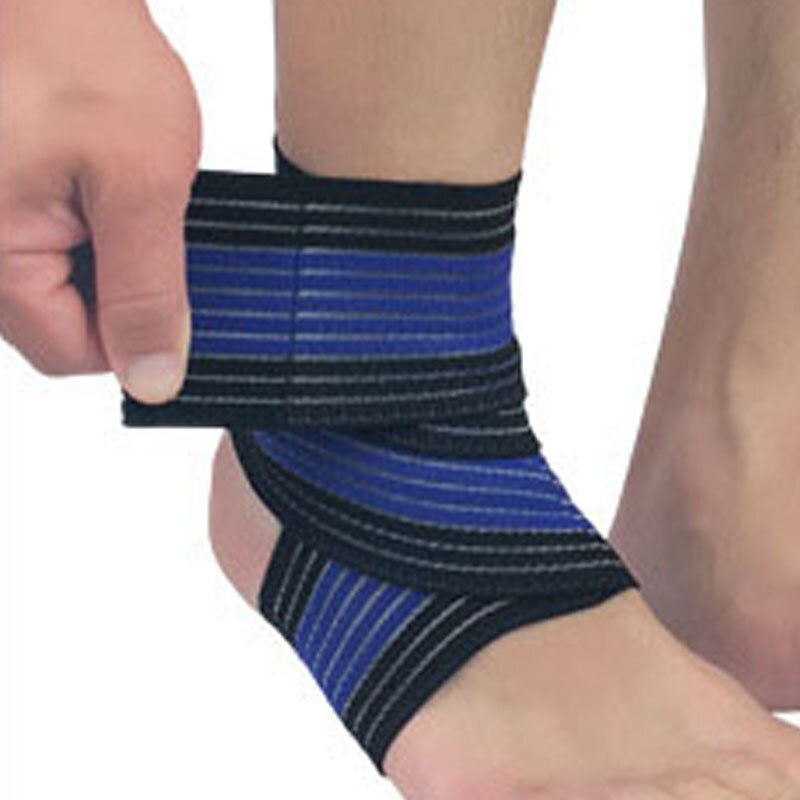 WOYYHO 1 PC Einstellbare Sport Knöchel befestigen Fitness Fitnessstudio Knöchel Unterstützung Getriebe Elastische Bandage Volleyball Beine Energie Knöchel Schutz: Blau