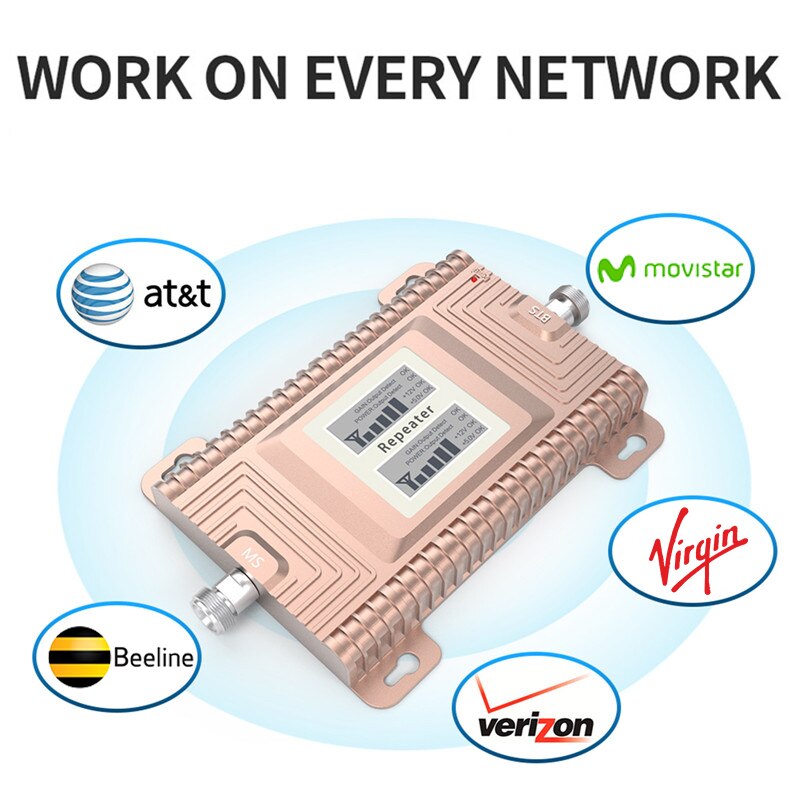 GOBOOST Cell Phone Signal Booster 2G 3G GSM 850 UMTS 2100 LTE 1700 1800 1900 MHz Cellular Amplifier Dual Band Repeater