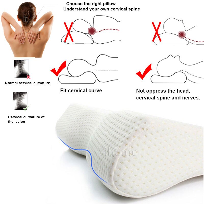Top Magnetotherapie Traagschuim Orthopedische Hals Zacht Kussen Massager Trage Rebound Foam Reizen Kussen Cervicale Gezondheidszorg