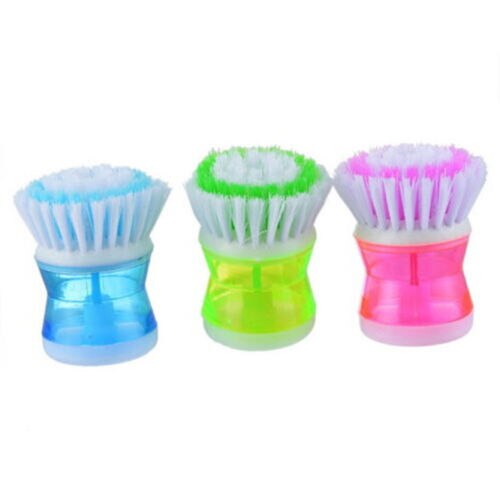 Home Kitchen Washing Utensils Pot Dish Brush With Washing Up Liquid Soap Dispenser Wash Pot Brush: Default Title