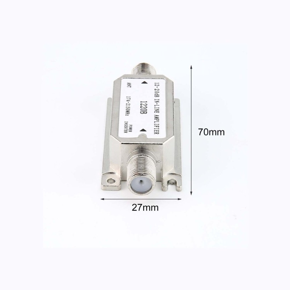Amplificador em linha de satélite 12-20db, 174-2150mhz, impulsionador de sinal para cabo de antena, força de canal, funciona com todos os satélites