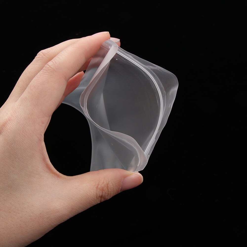 20Pcs Matte Transparent Zip Plastic Bag Aluminum Foil Hologram Food Storge Bag Small Water Proof Zipper Reclosable Pouches