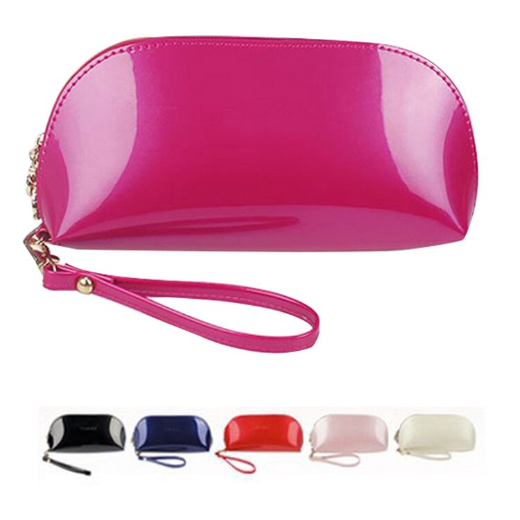 Mode Vrouwen Portemonnee Lakleer Snoep Kleur Clutch Bag Preppy Mooie Coin Handtas Shell Rood Zwart Wit Portefeuilles