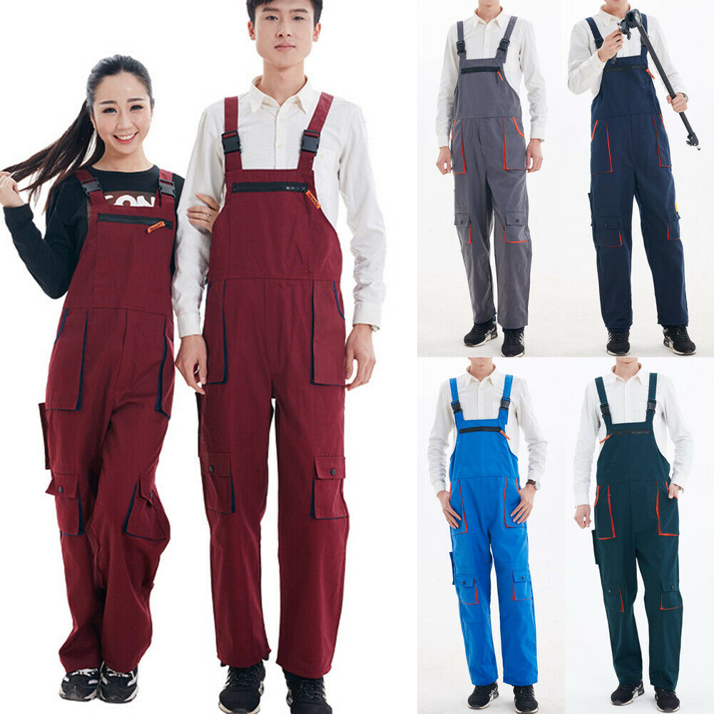 Men Women Bib Overalls Work Clothing Protective Coverall Repairman Strap Jumpsuits Work Uniforms Sleeveless Coveralls
