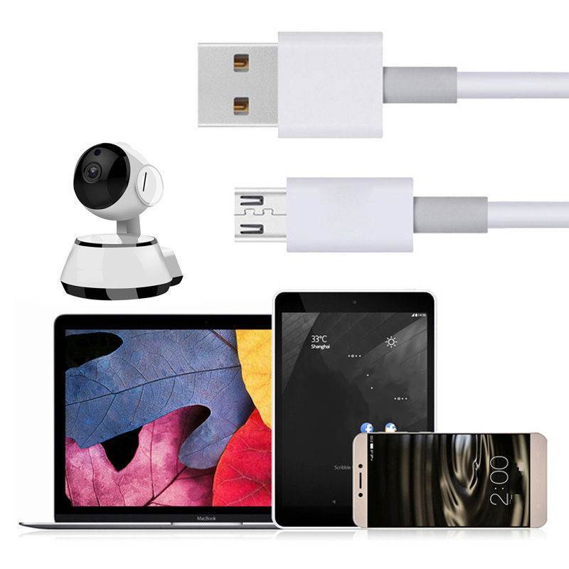 3/5 meter fleksibel hvit kabelledning lang mikro usb ladekabel for samsung huawei xiaomi android smart mobiltelefon