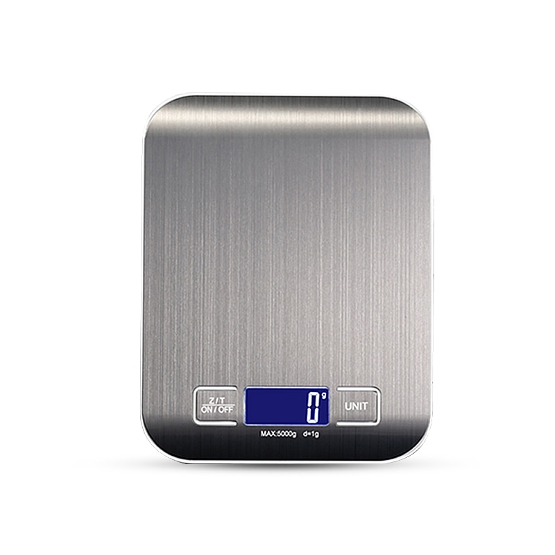 Touch Digital Kitchen Scale Electronic Food Scales Measuring Tools/ LCD Display & Stainless Steel Platform: Silver