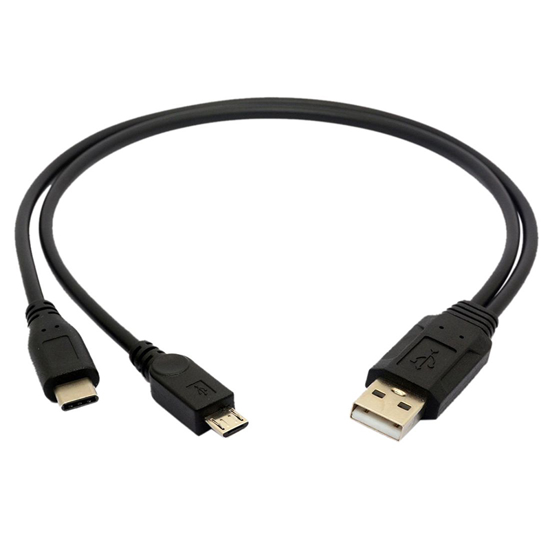 Usb 2.0 Type A Male Naar Male Dual Micro Usb Y Splitter Opladen Datakabel Hi 888: Default Title