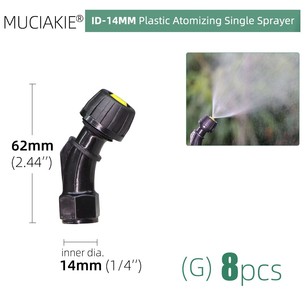 Agricultural Sprayer Nozzles Brass Atomizing Sprinklers Single Double Triple Heads Gardens Lawns Irrigation Spraying Accessories: Gx8pcs