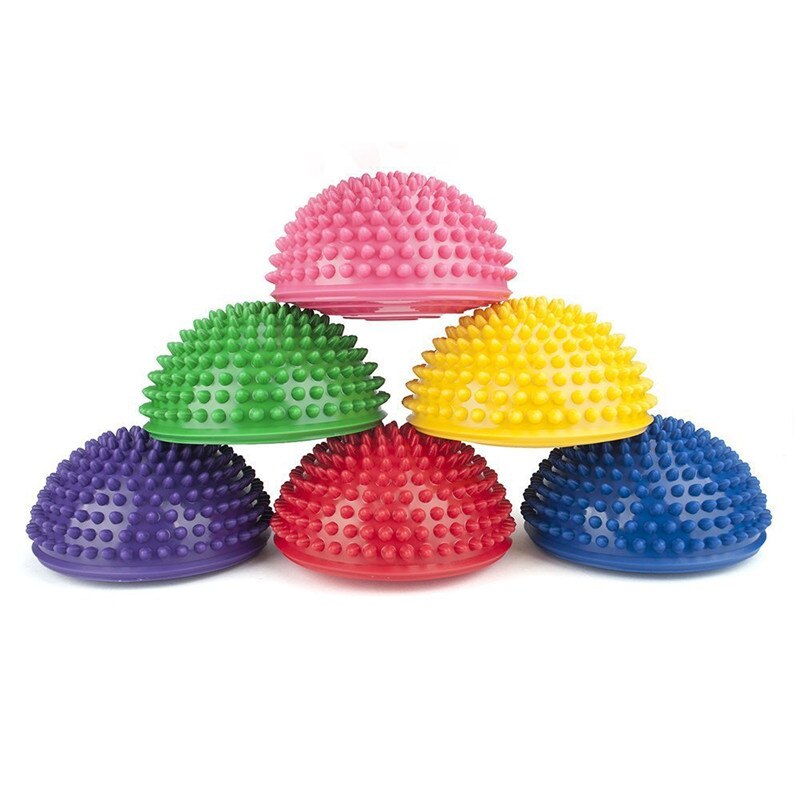 ! Equipo de entrenamiento de pelota para masajes en los pies, pelota de equilibrio, Media pelota para Yoga, entrenamiento de habilidades de equilibrio de PVC de 16cm, 2 uds.