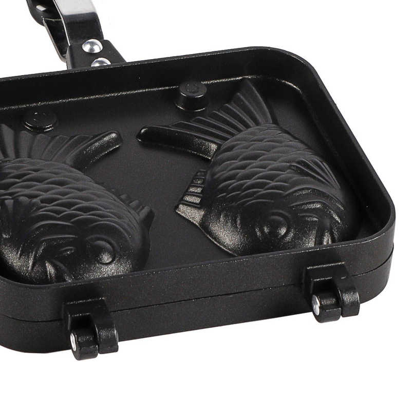 Non-Stick Bakeware Waffle Cake Maker Pan With 2 Sided Fish Shape Stainless Steel Mold