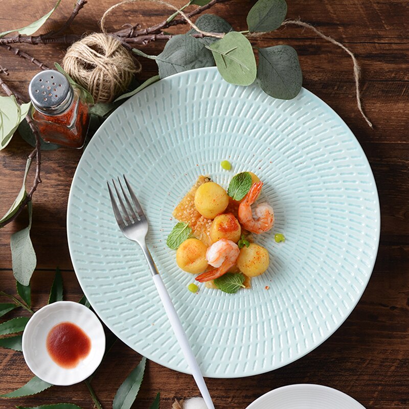 Nordic Stijl Matte Keramische Plaat Ondiepe Plaat Cake Dessertbord Westerse Plaat Disc Pasta Plaat Schotel Thuis Restaurant
