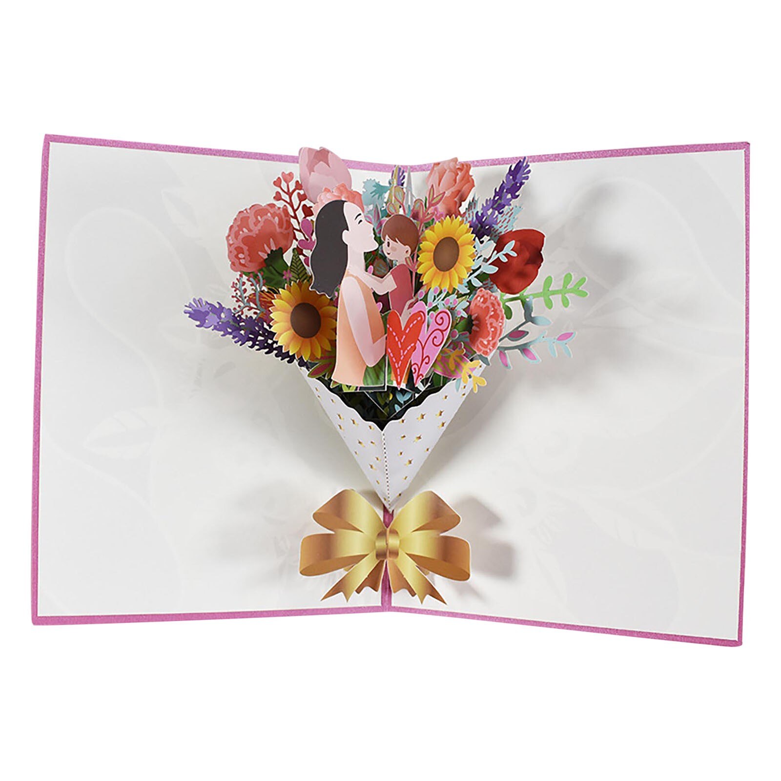 3d Pop-up Cards Flowers Birthday Card Anniversary Postcard Rose Tree Wedding Invitations Greeting Cards Mother's Day: D