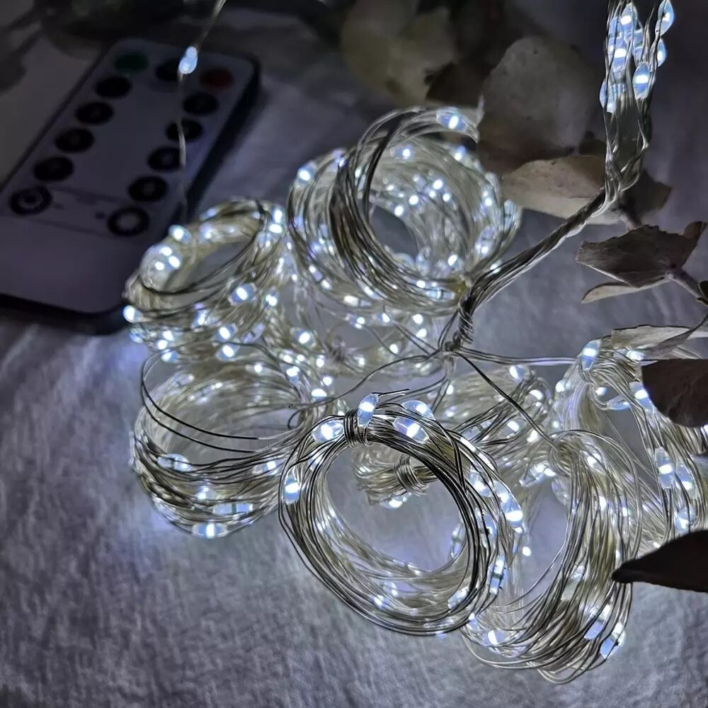 3M Led Gordijn Lights Garland Gordijn Lamp Afstandsbediening Usb String Fairy Lights Kerst Decoraties Voor Huis Slaapkamer Venster