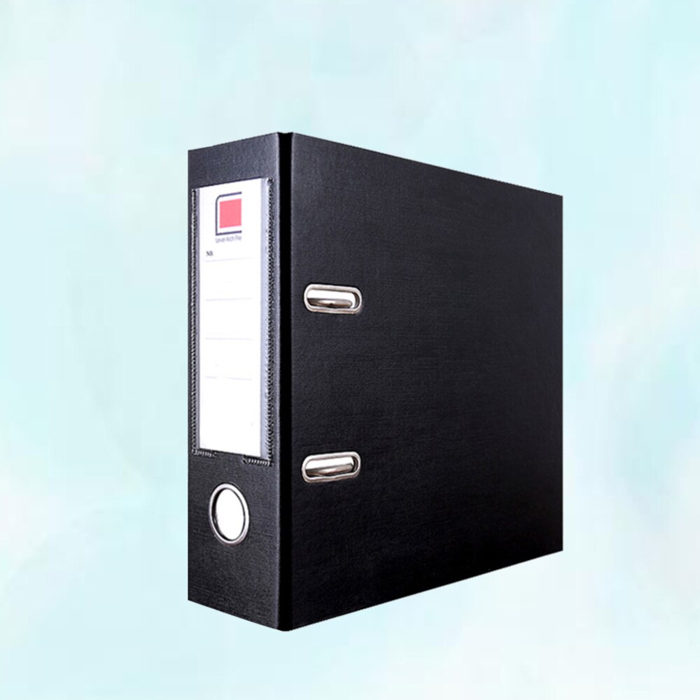 22.5x25cm A5 Size Lever Arch File Folders with Clip and Finger Grip Hole (Black)