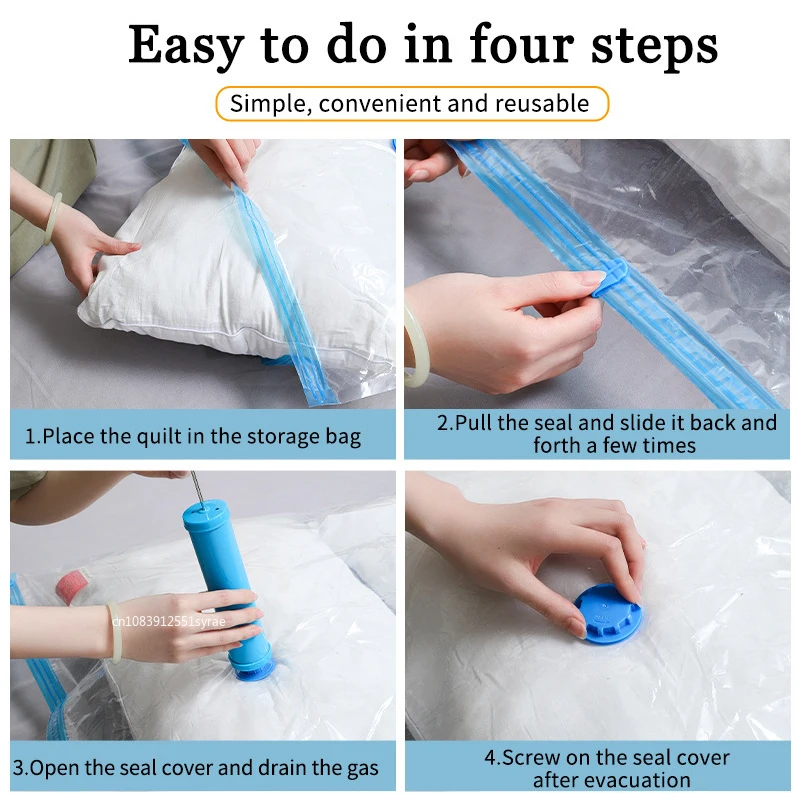 3/5PCS Vacuüm Opbergzakken Voor Kleding, Beddengoed, Ruimtebesparende Zakken Opslag Vacuüm Seal Pakket, opvouwbare Gecomprimeerde Organizer Bag