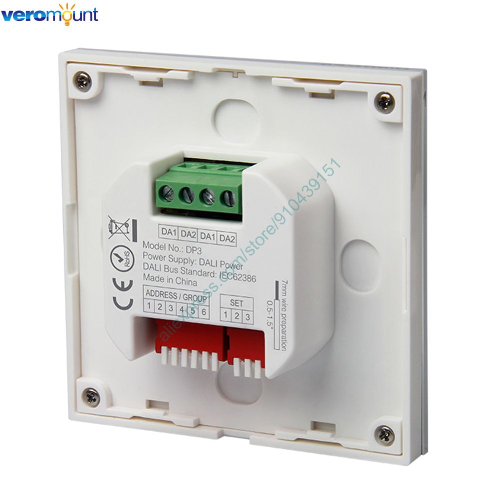 MiBoxer DP3 DALI 86 Touch Panel RGB+CCT Smart LED Dimming Controller 3 in 1 for RGB RGBW RGBCCT LED Strip MiBoxer DALI Downlight