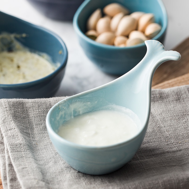 Keramik whale skål maträtt bakskål liten skål för hushållsbruk porslin porslin trending produkter