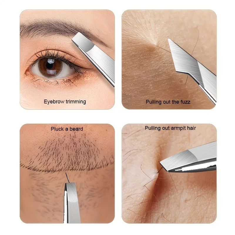 4-teiliges einstellen, professionelles Pinzetten-einstellen, perfekt für sterben Augenbrauen-Haarentfernung, Splitter, sehr mühelos und entspannt zu entfernen