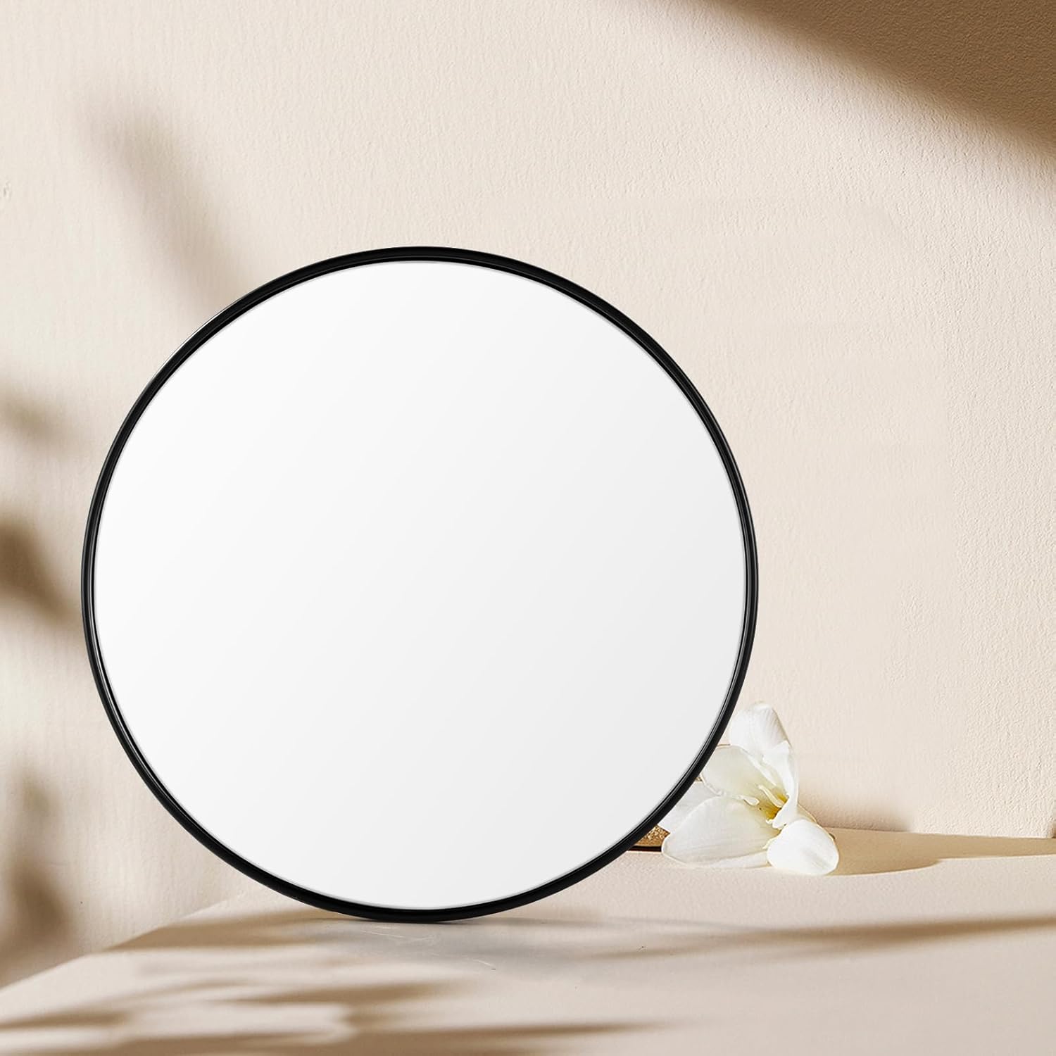 6" 15X Large Glass Magnifying Mirror with Three Suction Cups,Magnifier Travel Set,Perfect for Bathroom,Travel,Makeup,Eyebrow Sha