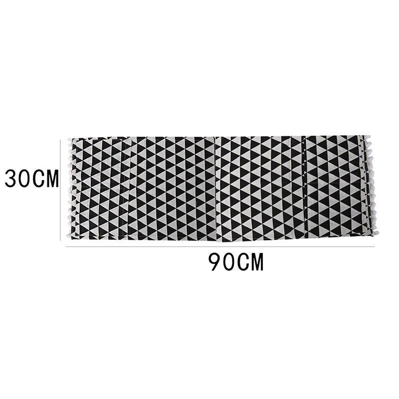 Microwave Cover Black Geometric Cotton Linen Microwave Oven Dust Cover Cloth Cover Towel Kitchen Accessories