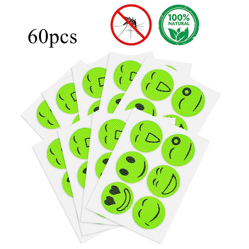 60Pcs Anti Giftig Insect Bugs Muggenmelk Patch Stickers Patch Stickers Camping Outdoor Yard Voor Kids Camping Yard