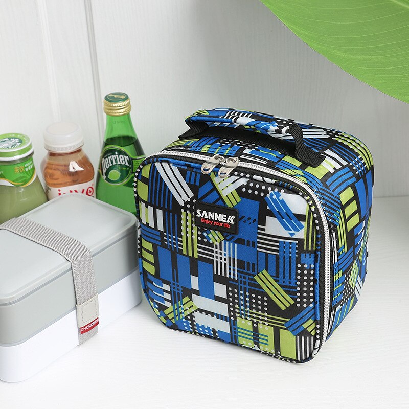 4L Kleine Capaciteit Kinderen Isolatie Zak Outdoor Picknick Draagbare Lunch Tas Isolatie Koude Isolatie Draagbare Zak Ijs: Blue-green
