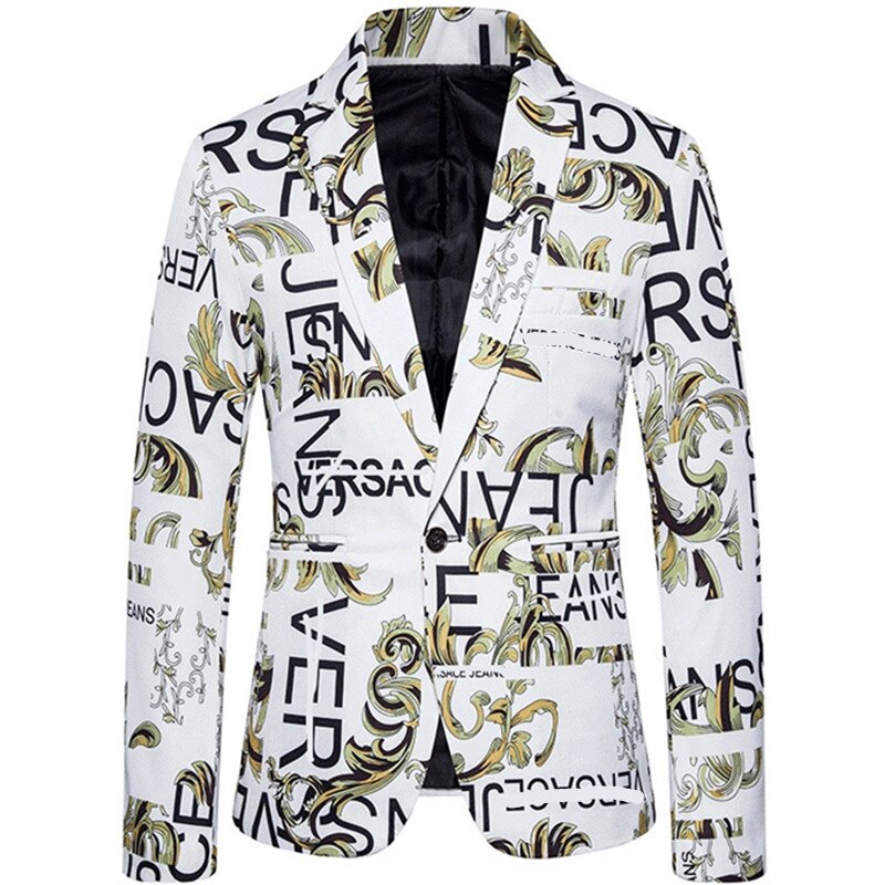 Letter Printed Casual Suit