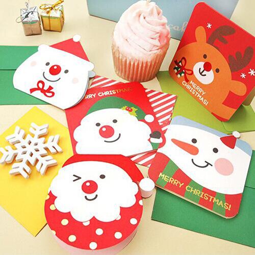 1 stück Gruß karte Weihnachten stil nette Schule Festival lieferungen Büro Post karten (tt-2620)