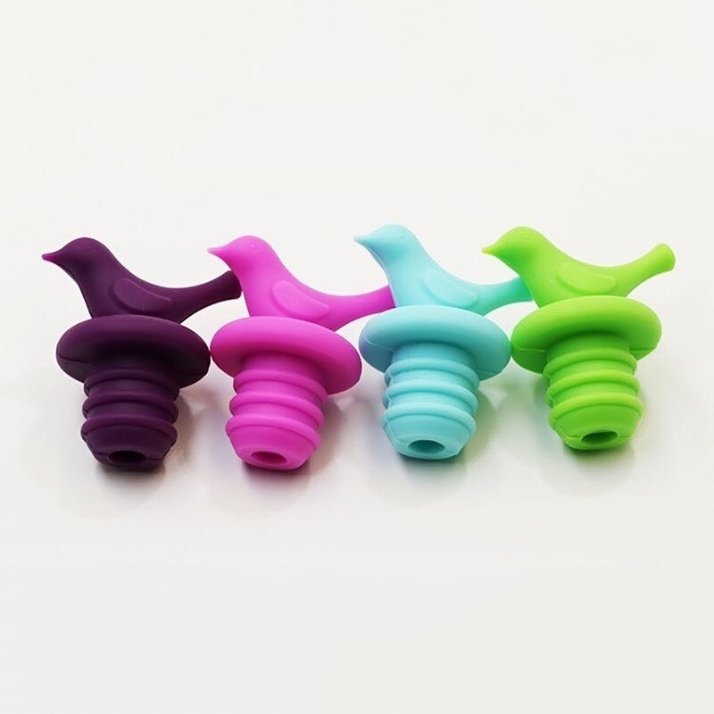4 colors of safety and home health red bar preservation tool silicone bottle stopper bottle cap bird stopper