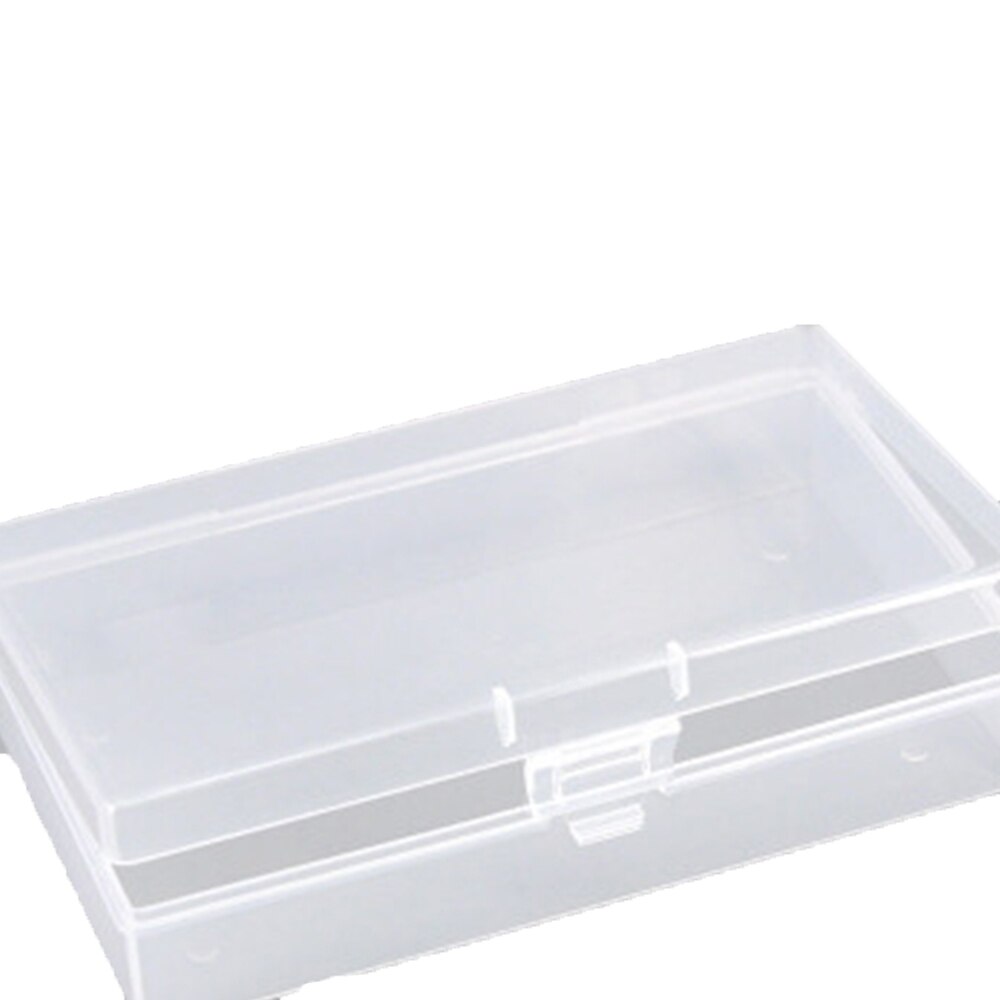 Plastic Make Storage Box Clear Vierkante Diamanten Schilderen Plastic Visitekaartje Doos Cosmetica Case Desktop Organizer: white