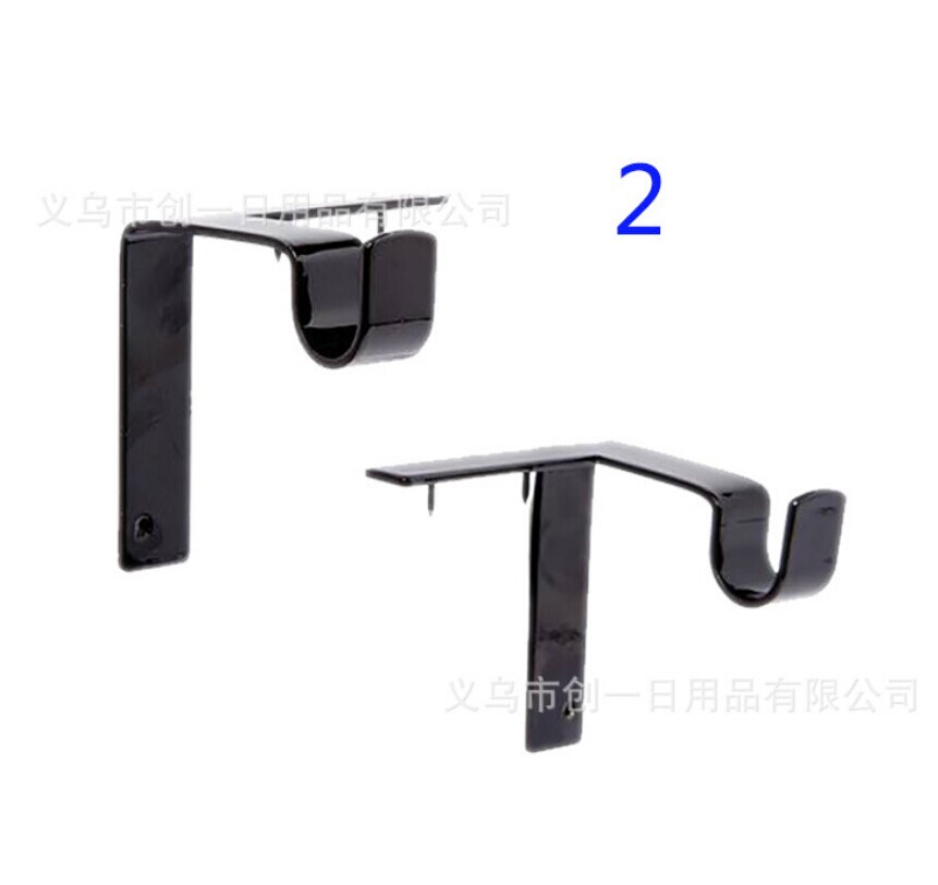 US Practical Double Center Support Curtain Rod Bracket Into Window Frame Bracket: c