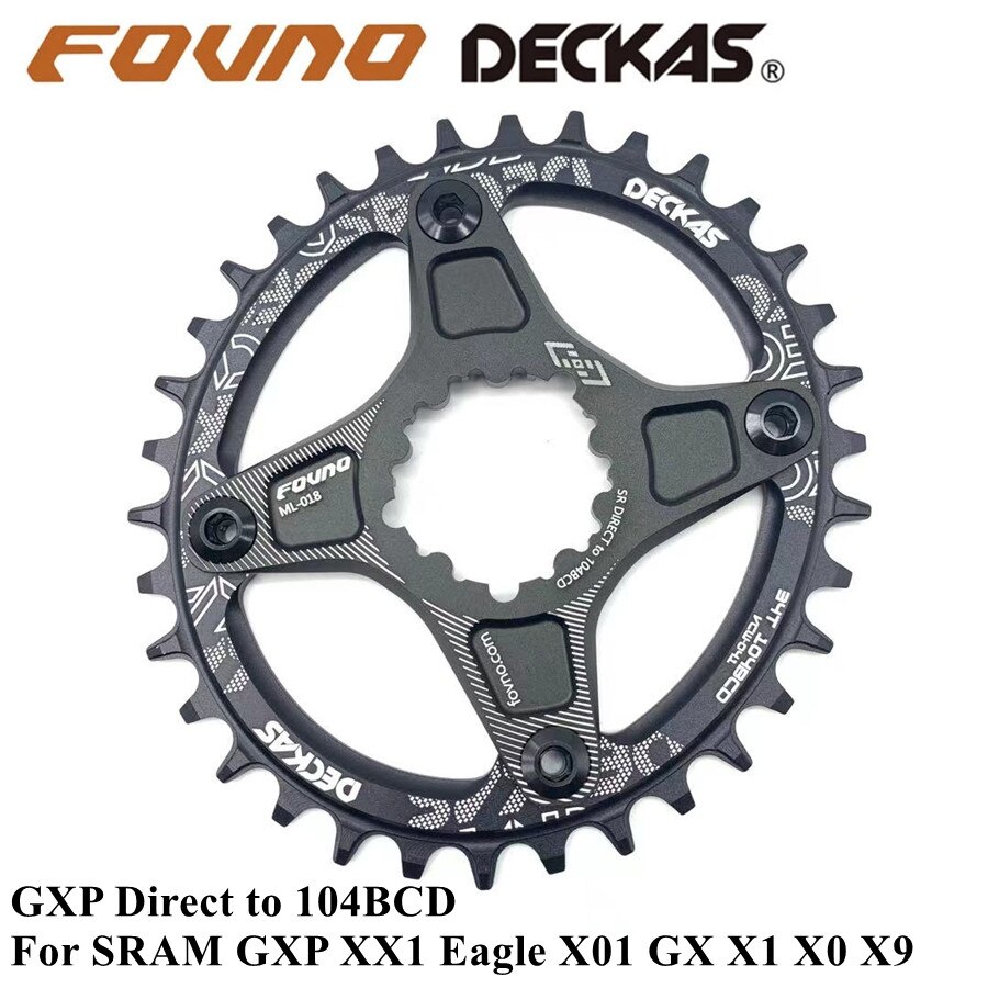 Deckas-Anillo de cadena para bicicleta GXP Direct a 104BCD 32T 34T 36 38T, 6mm Offset para sram XX1 Eagle X01 GX X1 X0 X9, manivela de bicicleta