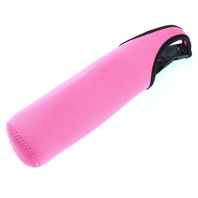 Funda para botellas portador de manga térmico aislamiento bolsas de botellas de agua paño termo taza bolsa: rose red