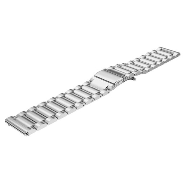 Bracelet en métal d'origine pour Huawei montre GT Bracelet de montre intelligente 22mm Bracelet de remplacement en acier inoxydable pour LEM12 LF26: silver