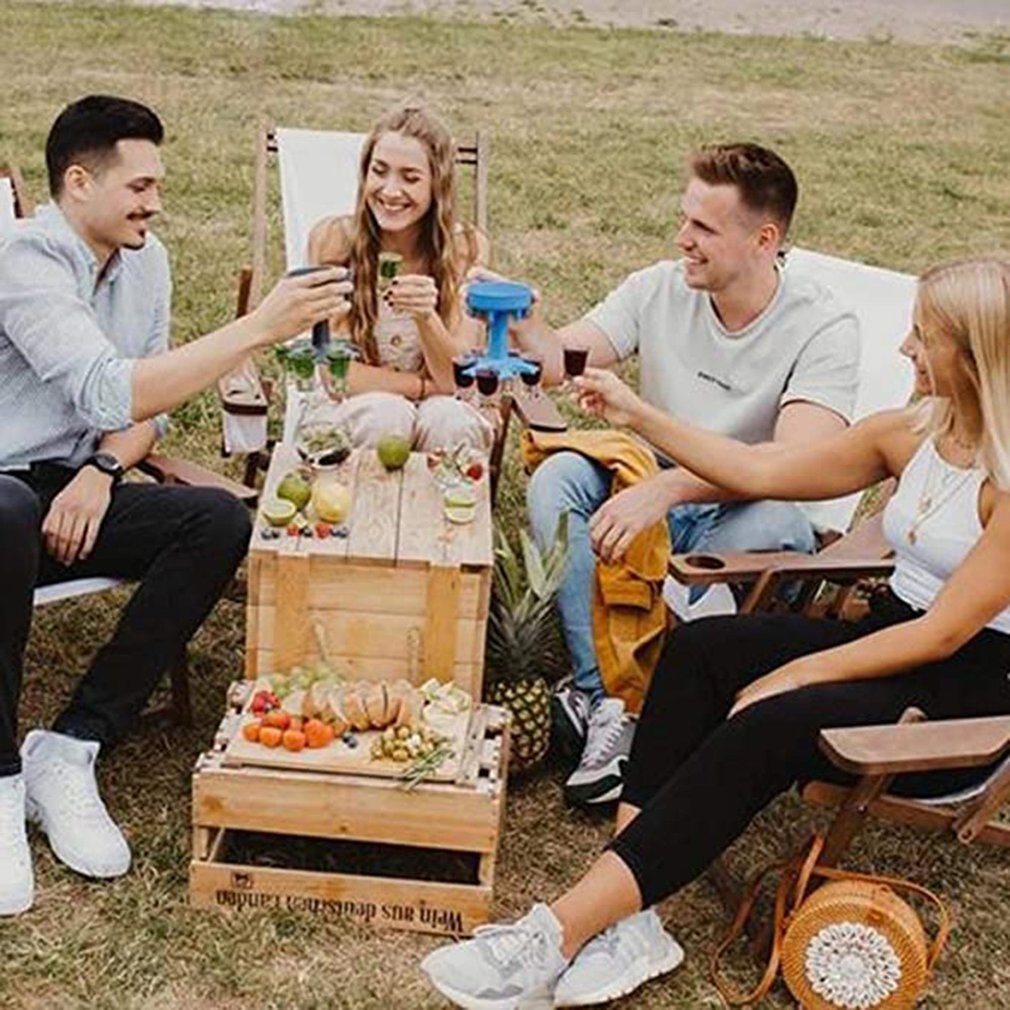 6 Shot Glass Wine Dispenser Wine Whisky Beer Carrier Party Beverage Holder Dispenser Rack Plastice Wine Stand Bar Supplies