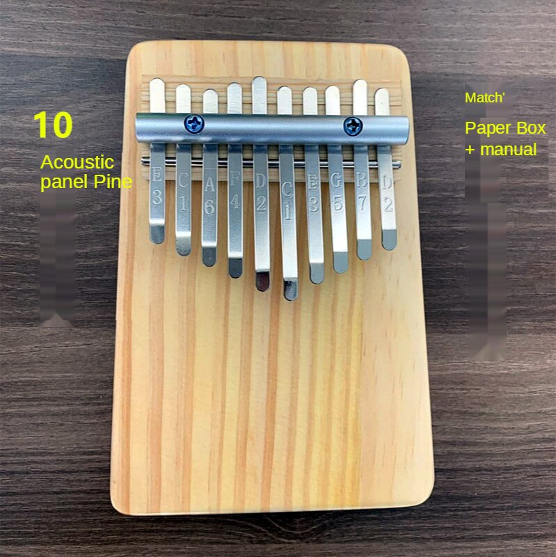 The 10/17-Key Kalimba Thumb Piano Is Made Of Single-Board High Wooden Mahogany Human Musical Instrument.