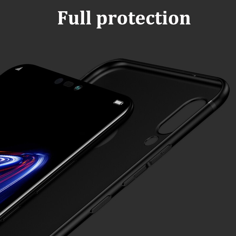 For Lenovo Z5S Case Black Soft Case with Black Full Tempered Glass For Lenovo Z5S Z5 S L78071 Z5 pro GT GT85 Case Funda Capa