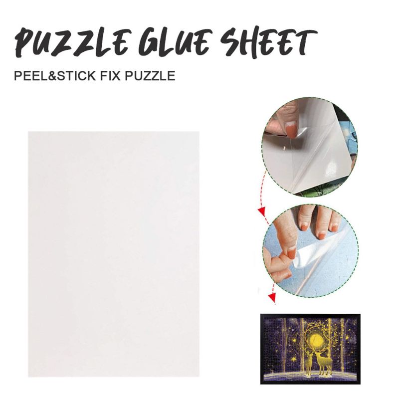 Grand Film de protection pour Puzzle 4/10/20 pièces, grandes feuilles de colle, adhésif Transparent, jeu de support