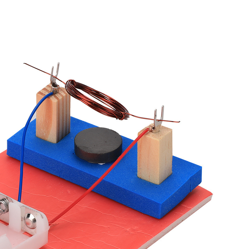 DIY Elektromagnetisme Elektrisch motormodel Metalen spoel Magnetisme Natuurkunde Wetenschap Experiment Hulpmiddelen Educatief studentenspeelgoed