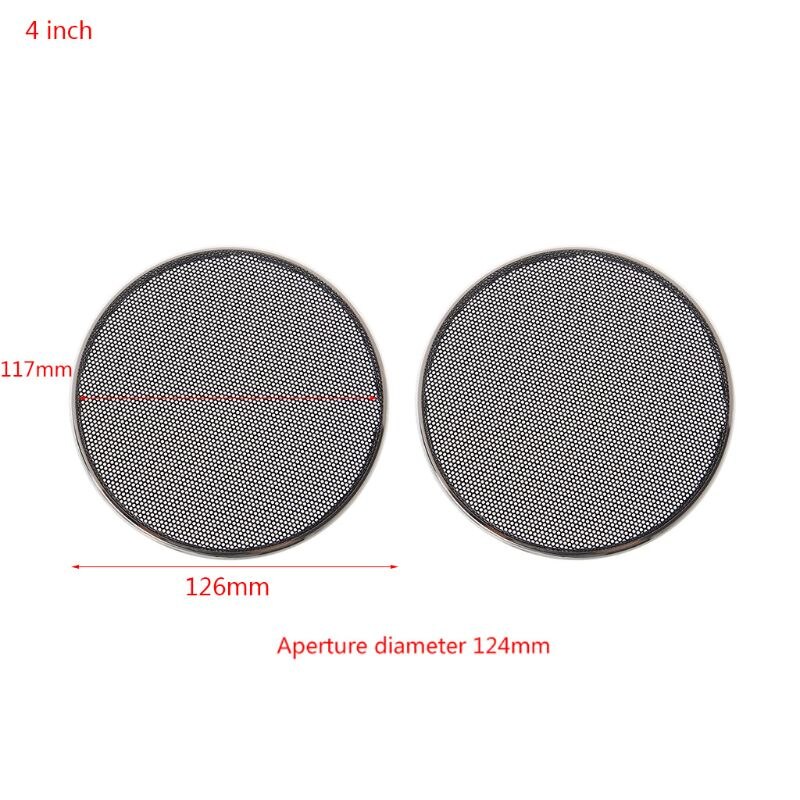 2 Pcs 1/2/3/4/5/6 Inch Speaker Steel Mesh Round Grill Protective Cover Circle