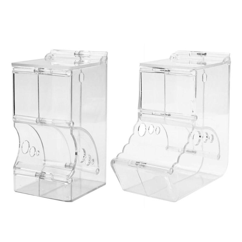 Dispensador de alimentos transparente para hámster, recipiente de alimentos para animales pequeños, seguro y de mal gusto, suministros para mascotas, alimentación automática para animales pequeños