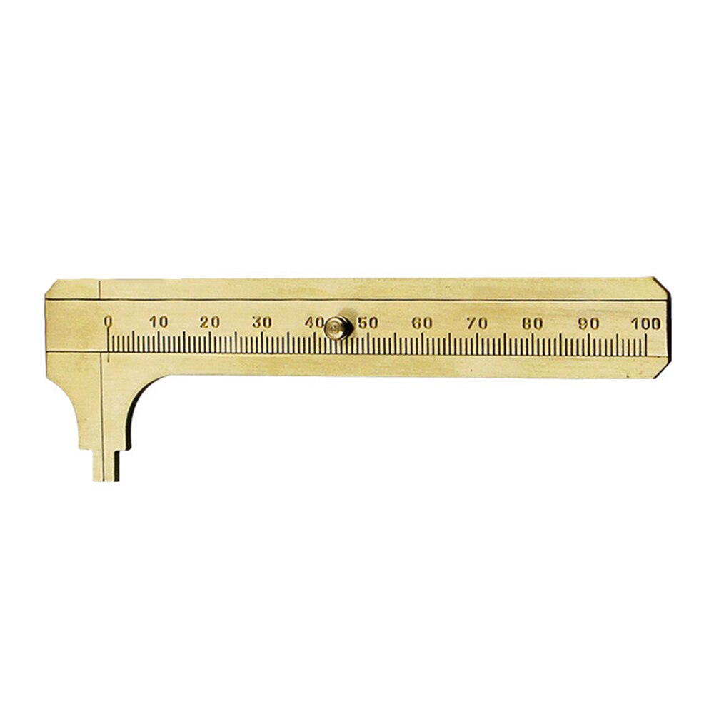 Metal measuring ruler Mini brass caliper pure copper vernier dual-scale portable retro Double scale Measuring Tools
