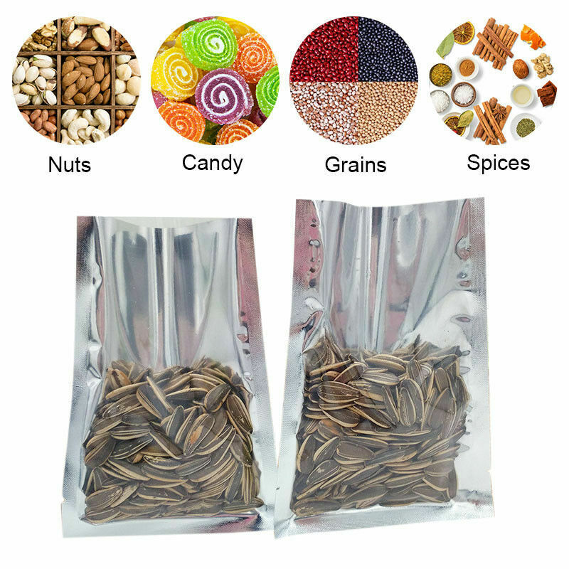 5-100PCS Heat Seal Aluminium Foil Bags Vacuum Sealer Pouches Food Grade Storage Bag Kitchen Supplies